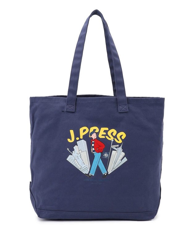 J.PRESS MEN 【AaronChang】【UNISEX】コットンキャンバス トートバック ネイビー系