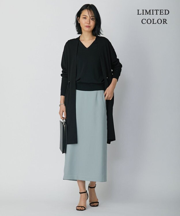 ICB 【WEB限定カラーあり・洗える】シンセティックハイゲージ Vネックプルオーバー ブラック系［WEB限定］