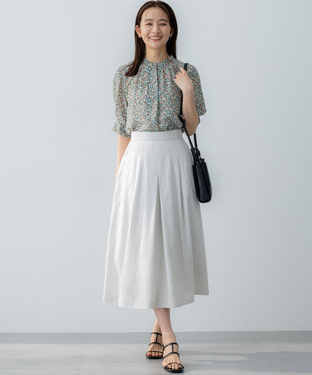 組曲 リネンレーヨン スカート グレージュ系