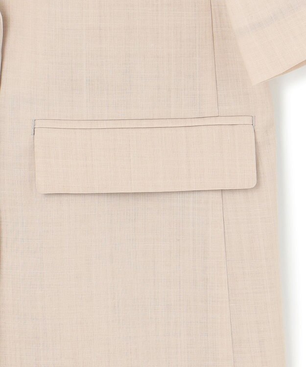 ICB L 【洗える】Peラミーシアータフタジャケット ベージュ系