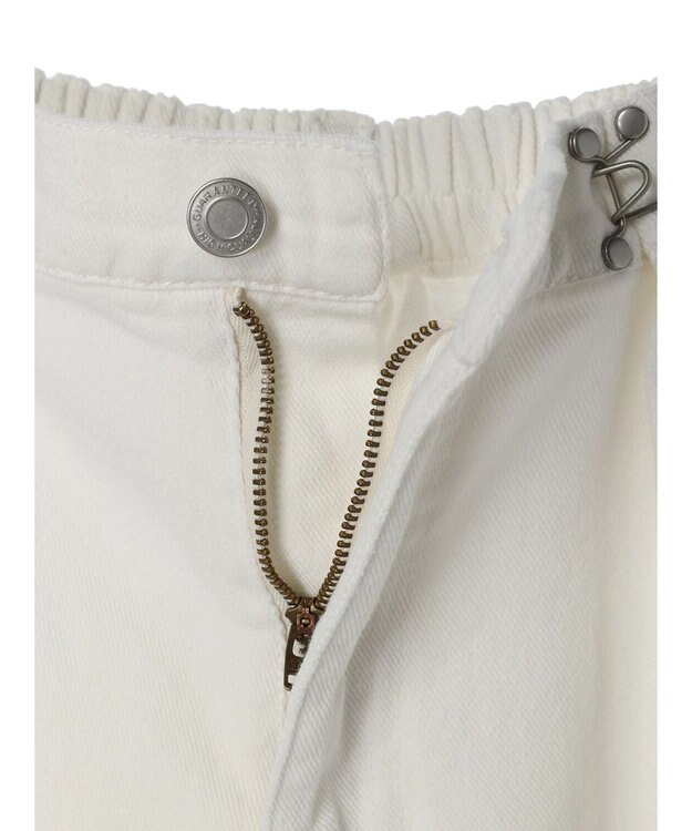 Green Parks ・ＥＬＥＮＣＡＲＥ　ＤＵＥ　ホワイトデニムタックパンツ White