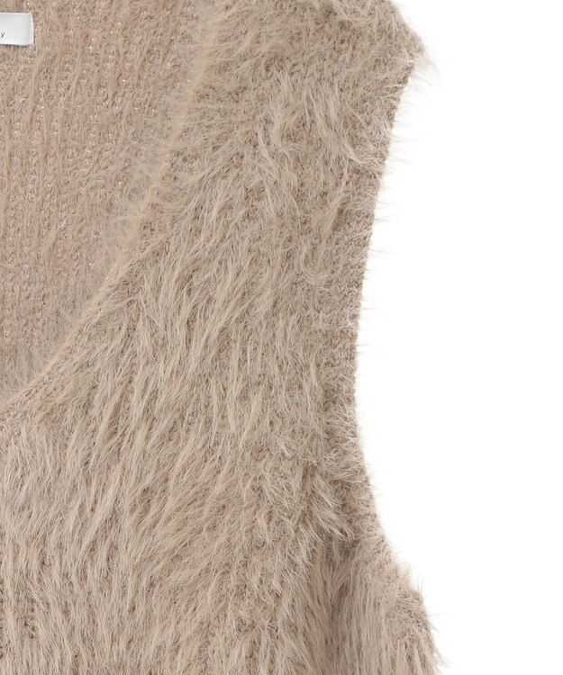 earth music&ecology シャギーベスト Mocha