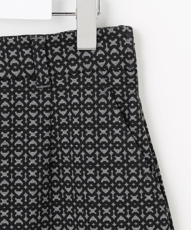 23区GOLF 【WOMEN】裏起毛ジャージースカート ストレッチ モノグラム 上品スタイル ブラック系5