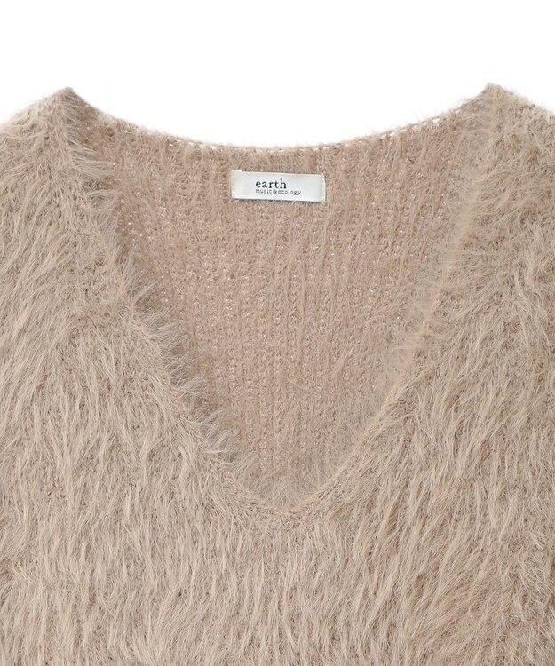 earth music&ecology シャギーベスト Mocha