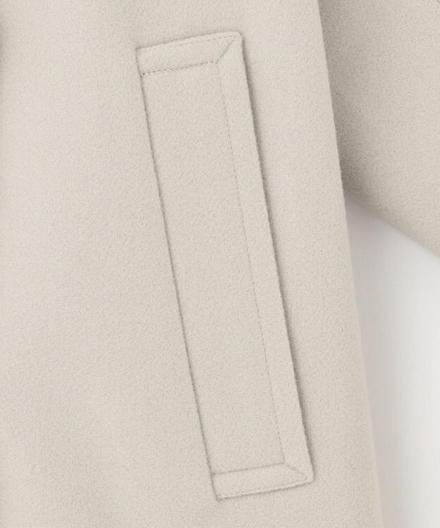 ANY SIS S 【セットアップ可】メルトンライク ピーコート アイボリーベージュ