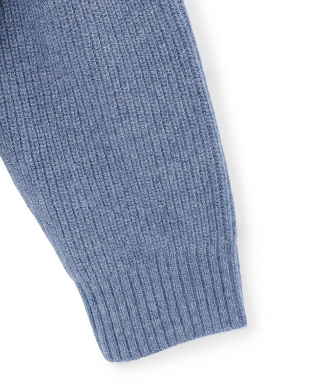 J.PRESS YORK STREET 【UNISEX】ウールカシミヤ ハーフジップニット ダルブルー系