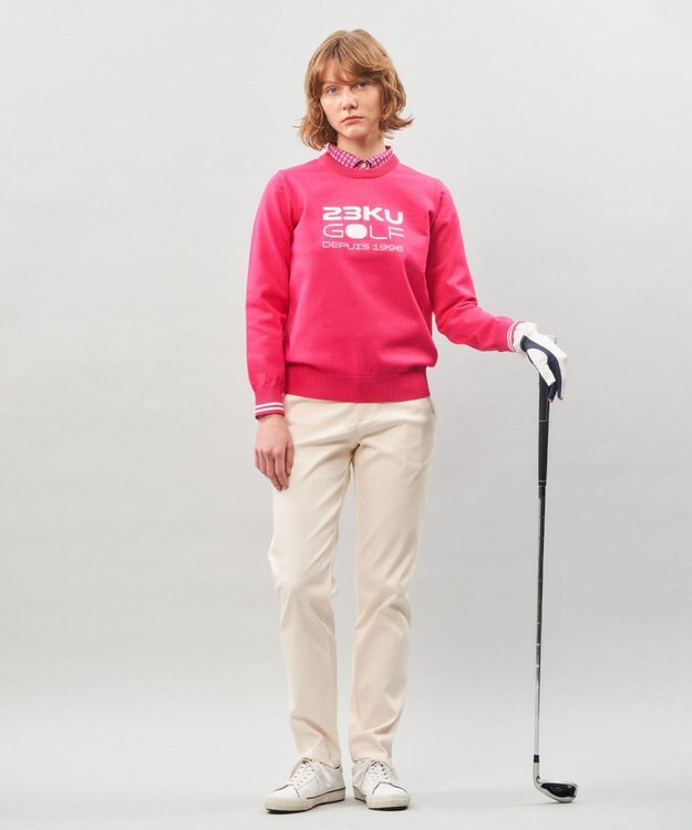 23区GOLF 迷ったらこれ！【WOMEN】【ストレッチ】ハイパワーストレッチ ベーシックパンツ アイボリー系