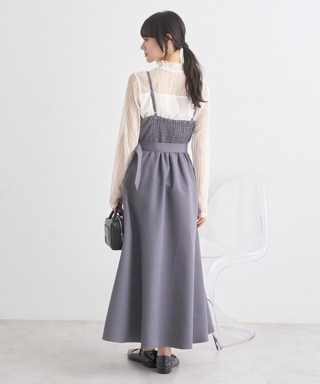 earth music&ecology ダブルジップキャミワンピース Light Gray