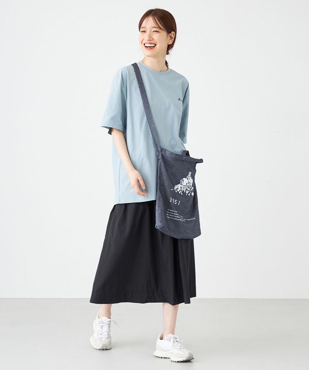 SHARE PARK LADIES 【撥水加工】イージーデニム２WAYロゴバッグ ネイビー系