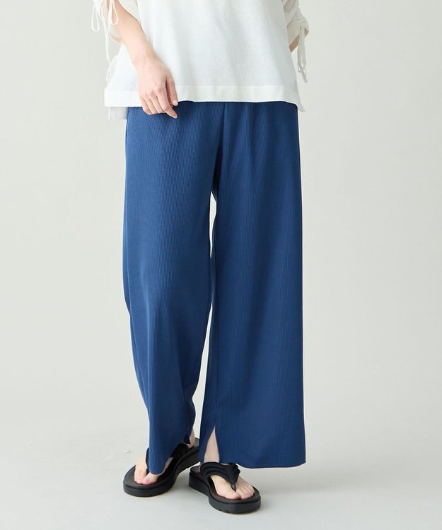 ANY L テレコイージーパンツ ブルー