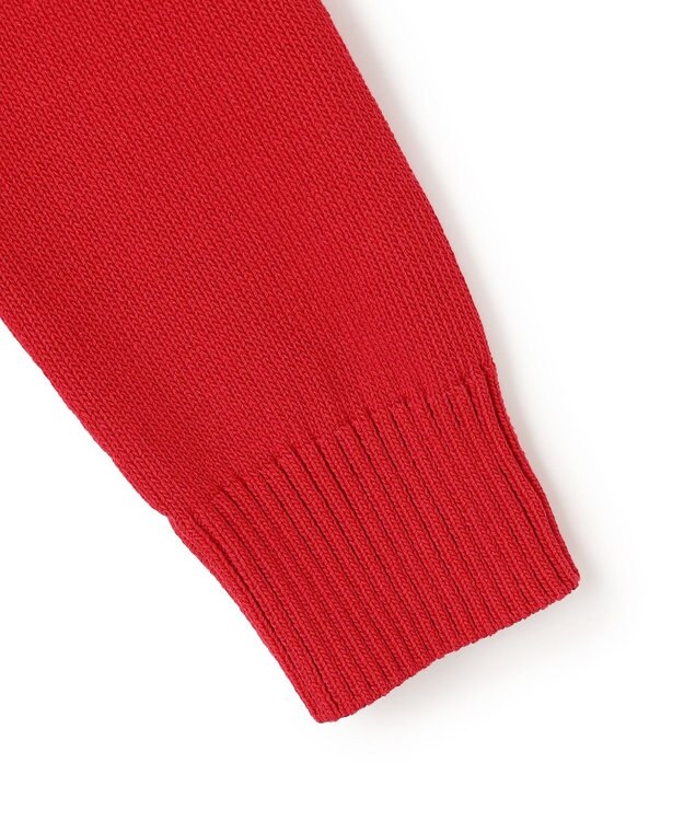 BEIGE， HELIODOR / マリンボタンクロップドカーディガン Red