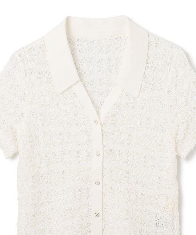 GRACE CONTINENTAL レースカットスキッパートップ ホワイト