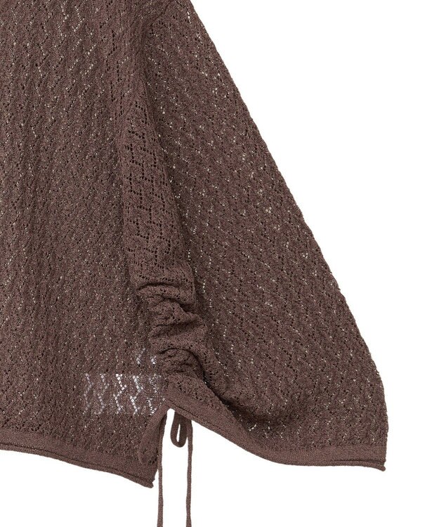 AMERICAN HOLIC 2WAYレース編みニットカーディガン Brown