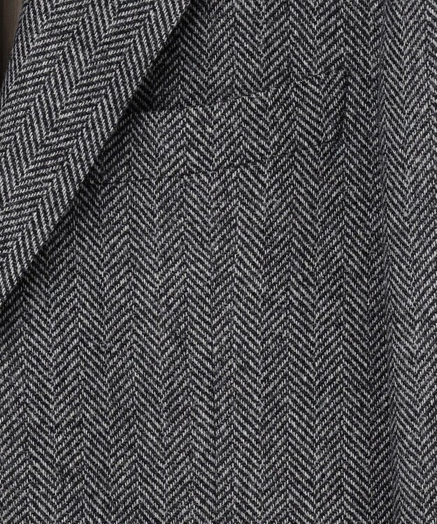 GOTAIRIKU 新色追加【一部ストレッチ】カシミヤブレンド 定番ツイードジャケット(25年モデル) グレー×ヘリンボーン