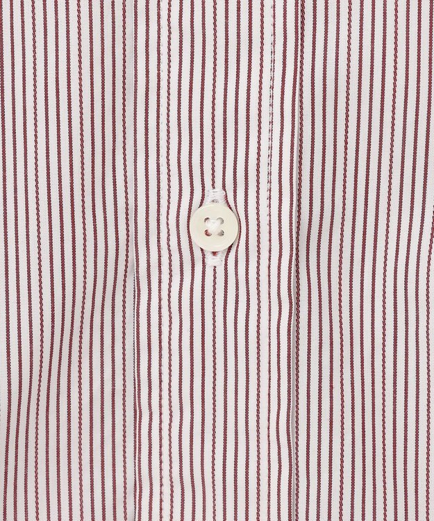 J.PRESS MEN ポプリンマルチストライプ ボタンダウンシャツ ワイン系1