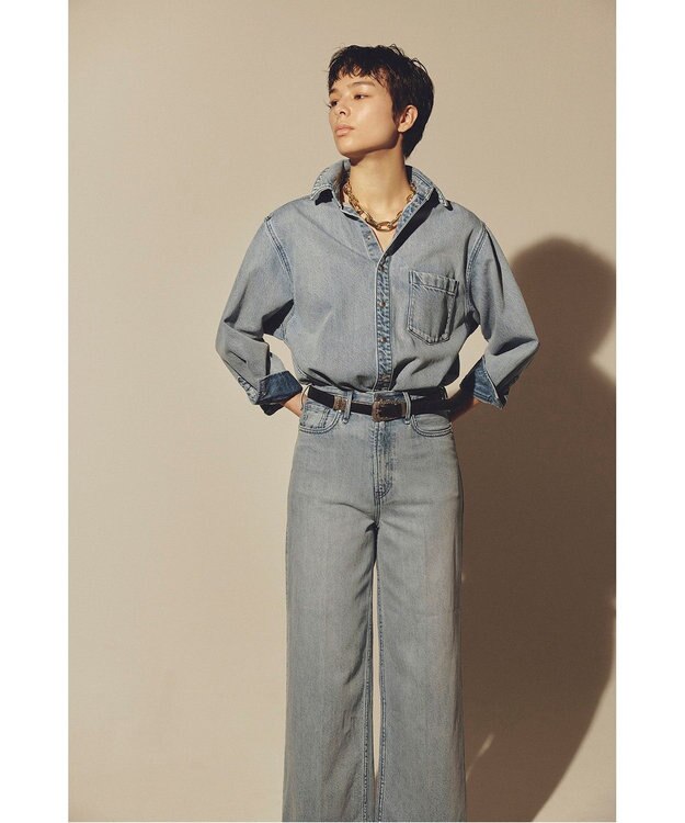 uncrave 【upper hights × uncrave】THE SENSE uncrave デニムシャツ フェザースカイブルー