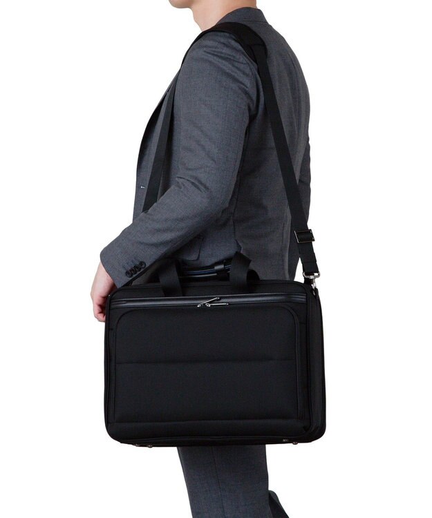 ACE BAGS & LUGGAGE ace. デヴェル ビジネスリュック  B4サイズ 15.6インチPC収納 21/29L 1520g 3way エキスパンド 20266 ブラック×ネイビー