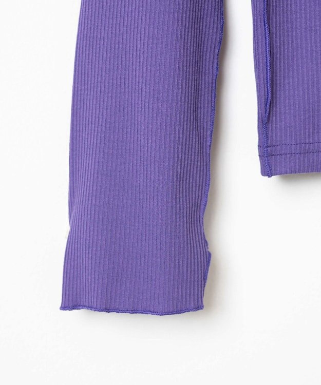 WEGO ソフトタッチカラーリブロンT パープル