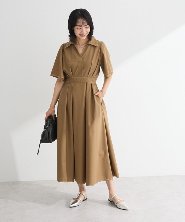 Green Parks ・ＥＬＥＮＣＡＲＥ　ＤＵＥ　スキッパーワンピース Beige