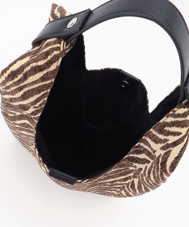 ICB 【WEB限定カラーあり】2WAYエコバッグ 起毛ゼブラブラウン系［WEB限定］