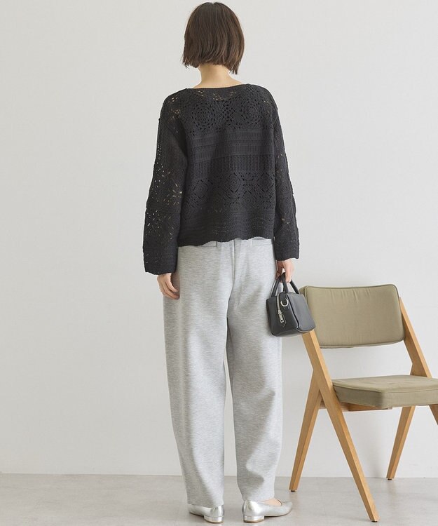 AMERICAN HOLIC クロシェニットカーディガン Black