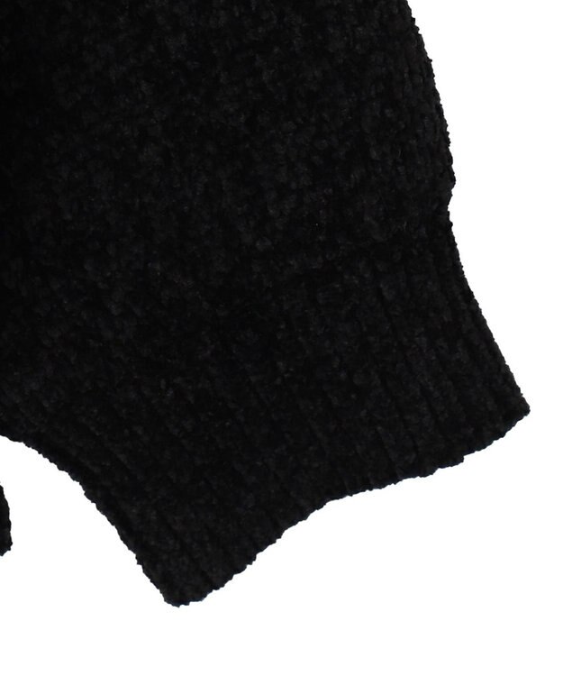 WEGO ベロアモールワンポイントプルオーバー ブラック