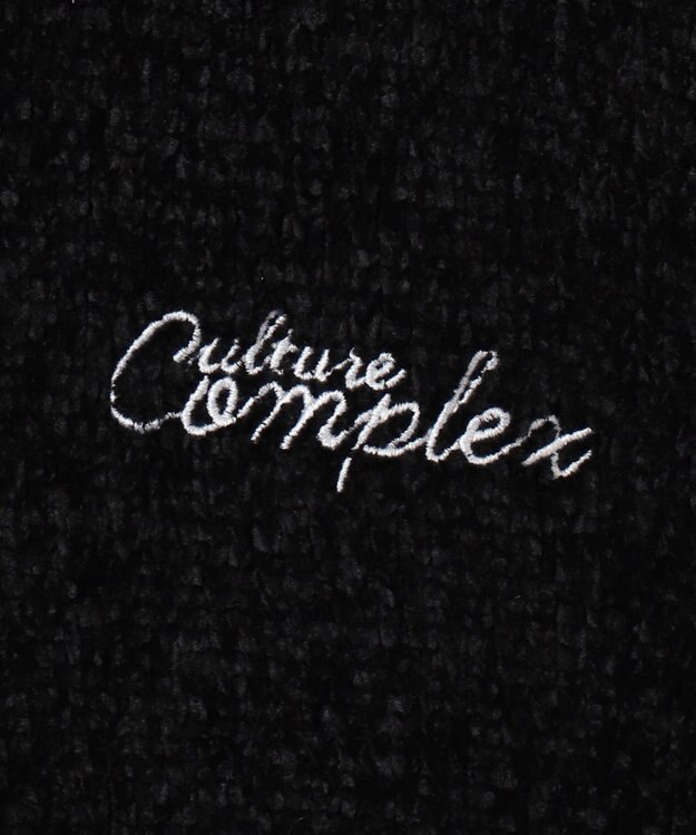 WEGO ベロアモールワンポイントプルオーバー ブラック