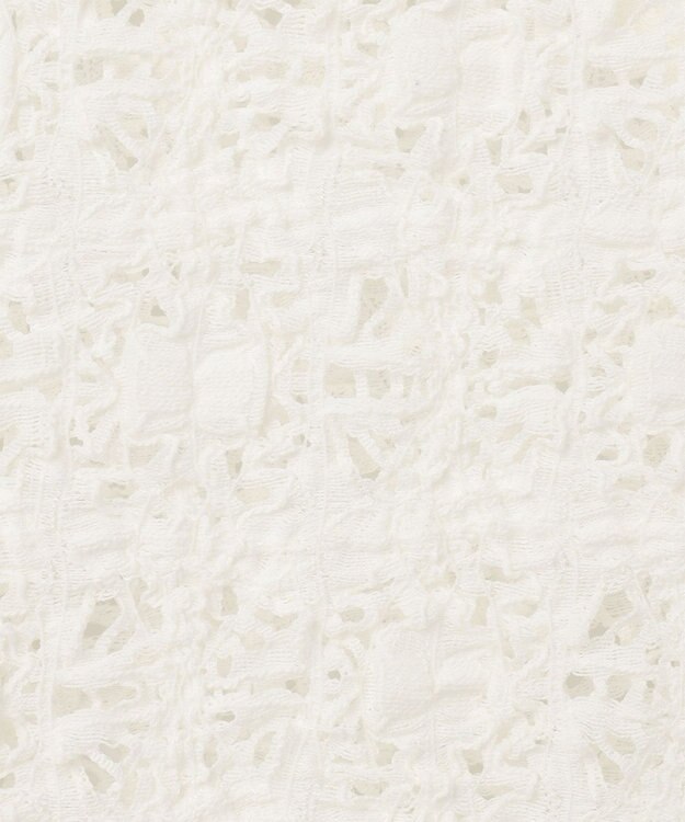 GRACE CONTINENTAL レースカットスキッパートップ ホワイト