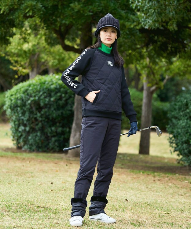 23区GOLF 【WOMEN】ストレッチ中綿カジュアルパンツ ブラック系