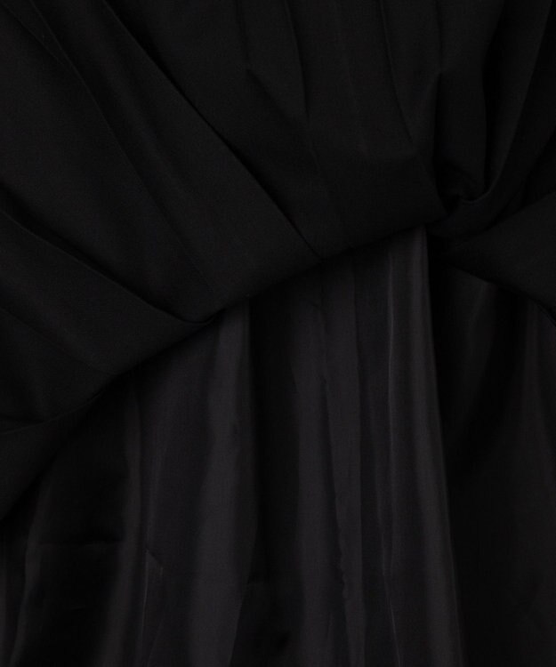 WEGO ベルト付プリーツミドルスカート ブラック