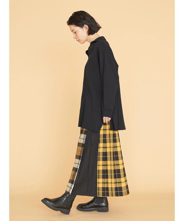 AMERICAN HOLIC アソートチェックプリーツスカート Yellow