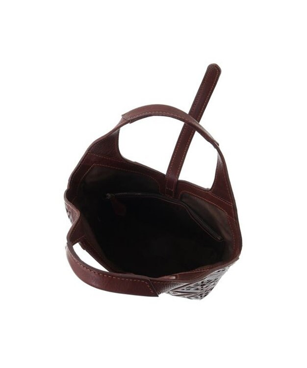 genten サステナブルカットワーク トートバッグ（中） ノウチャ