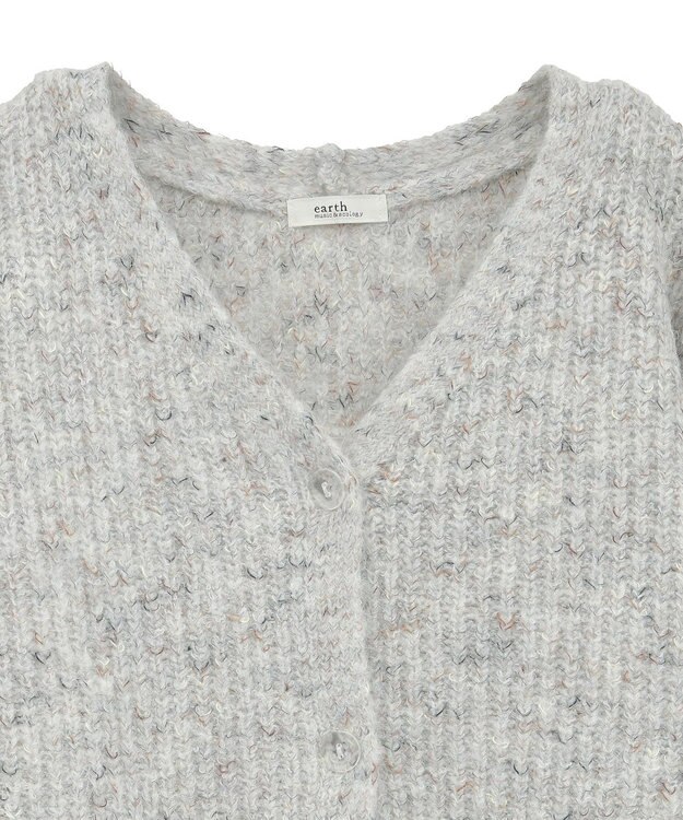 earth music&ecology 【WEB限定】SET2点ショートカーディガン＋リボンキャミソール Light Gray