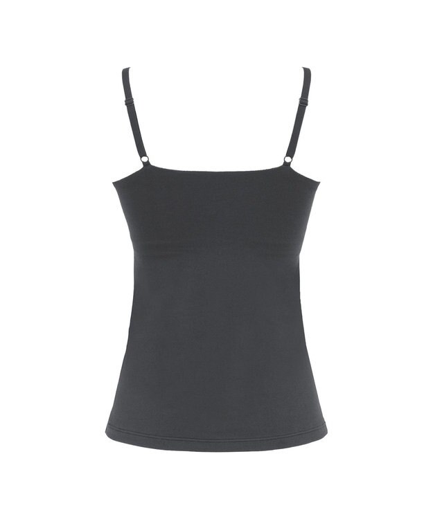 BRADELIS New York 【BRADELIS Me / ノンワイヤー・UVカット付き】 コンフォートブラトップ ブラデリス バスト補正もできる カップ付き 綿混 ブラキャミソール チャコールグレイ