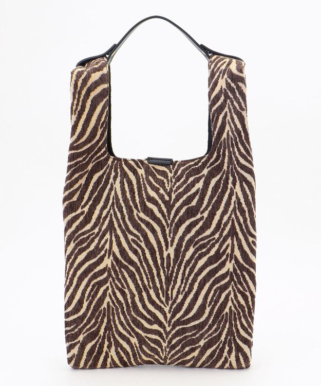 ICB 【WEB限定カラーあり】2WAYエコバッグ 起毛ゼブラブラウン系［WEB限定］