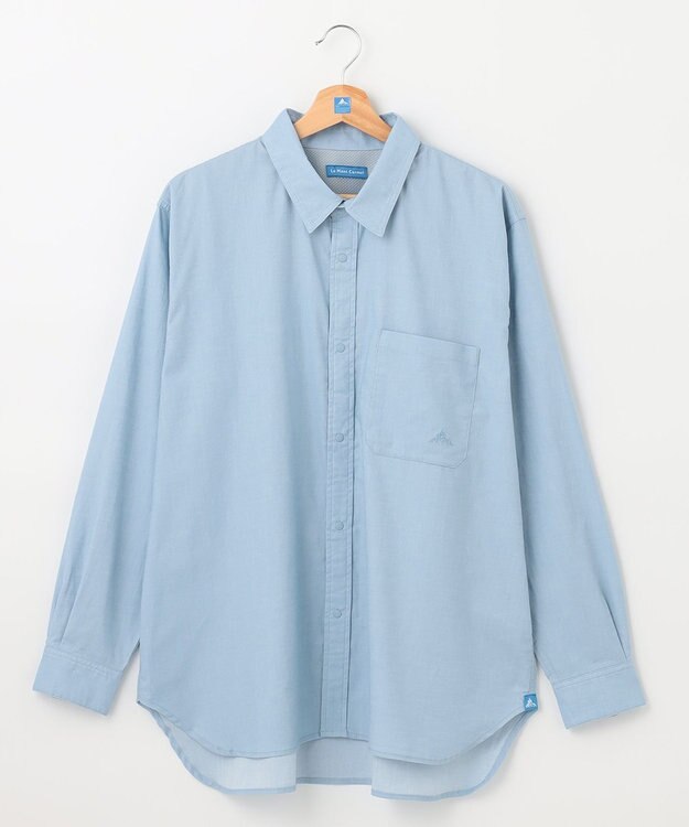 SHARE PARK MENS 【UVカット・撥水・ストレッチ】イージーデニムレギュラーカラーシャツ サックスブルー系