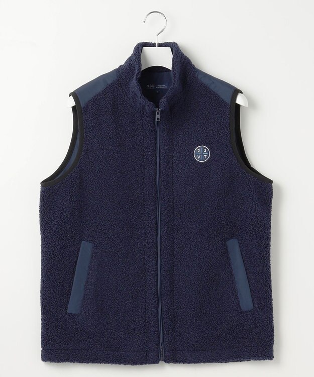 23区GOLF 【MEN】ボアフリース ベスト ネイビー系