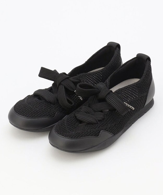 steppi ロープロ リボン スニーカー ブラック