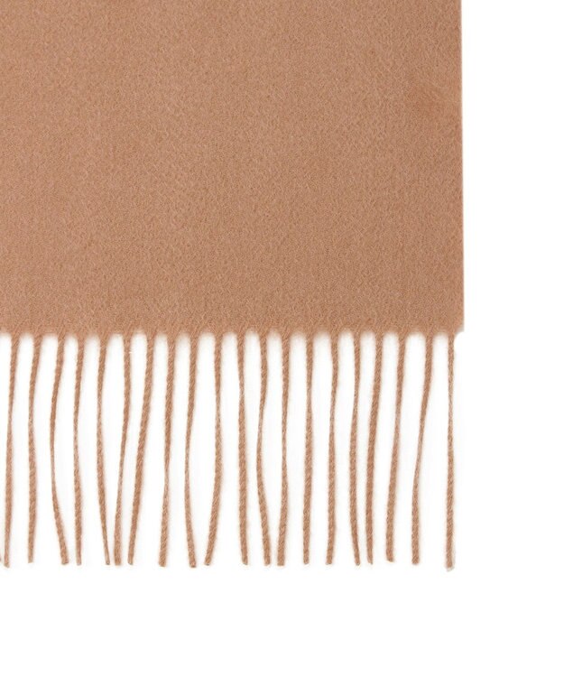 MOONBAT プラスムーンバット (+moonbat) カシミヤ100％無地マフラー 洗える 190㎝×30㎝ キャメル