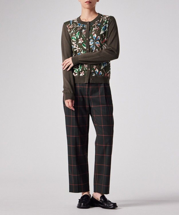 Paul Smith Number Floral コンビ カーディガン カーキ