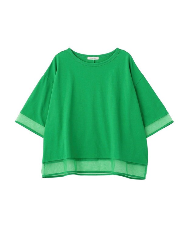 Green Parks 【適ON】遮熱チュールドッキングプルオーバー Green