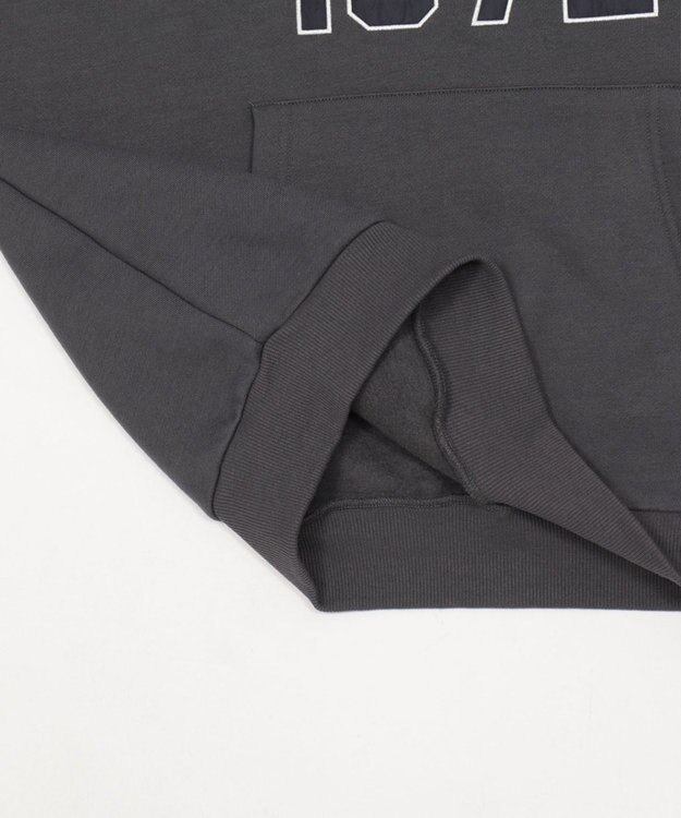 WEGO 裏起毛グラフィックビッグプルパーカー ダークグレー