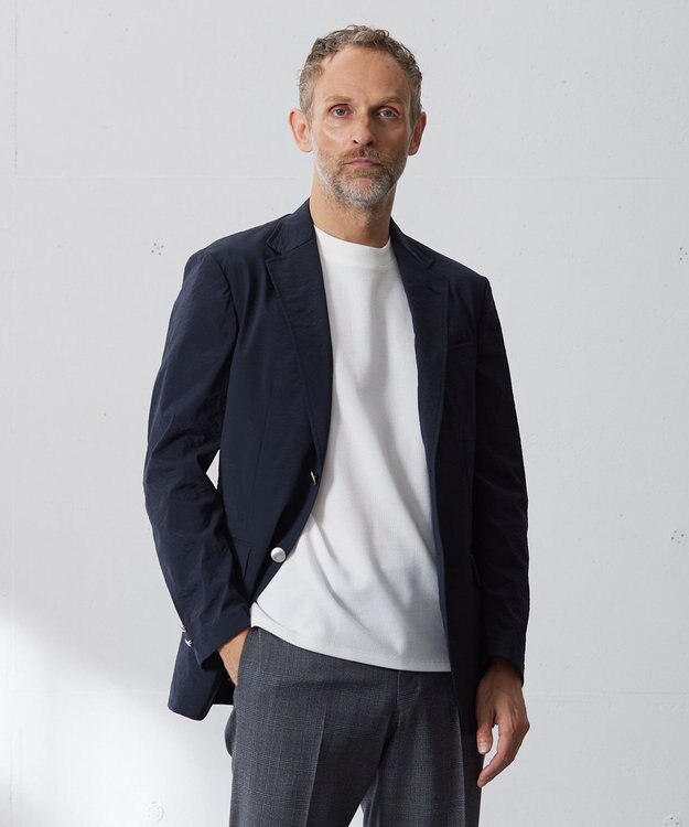 J.PRESS MEN 【MECHANICAL】ナイロンハイパワーストレッチ ブレザー ネイビー系