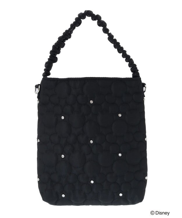 Green Parks ミッキーフレンド／キルティングビジューバッグ Black