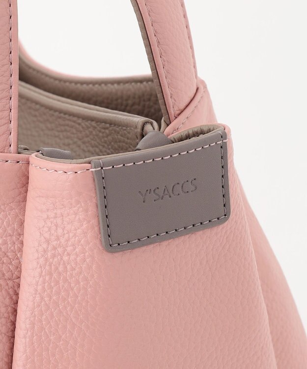 Y'SACCS シュリンクレザートート Sサイズ ピンク