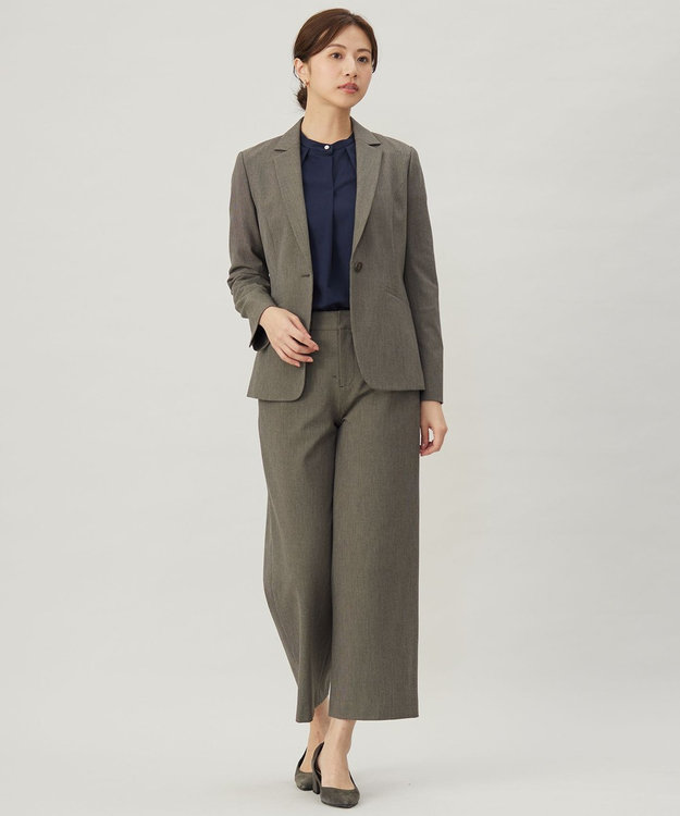 J.PRESS LADIES T/Rアルガンシルク テーラード ジャケット ブラウン系