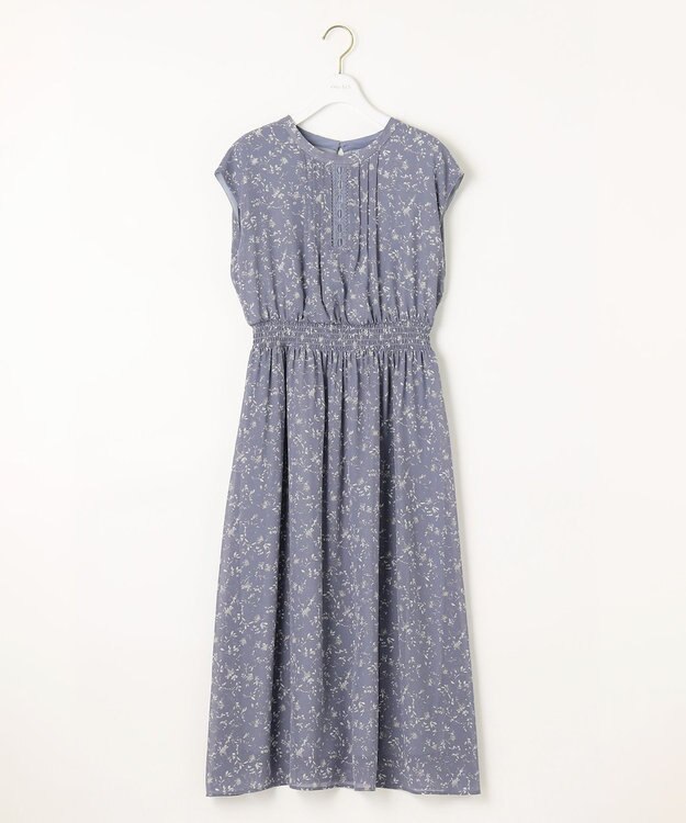 ANY SIS 【美人百花6月号掲載】フラワーブルームプリント ワンピース スモーキーブルー系