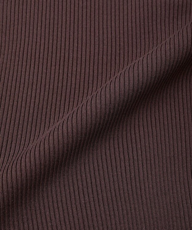 earth music&ecology レイヤード風ギャザーショルダーリブニット Brown