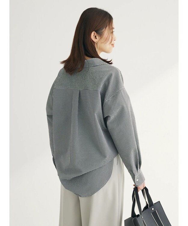 Green Parks ゆったりサッカーシャツ Gingham Check