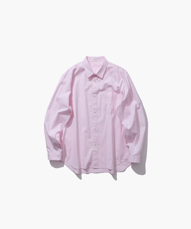ATON WASHER OXFORD | ルーズフィットシャツ - UNISEX PINK